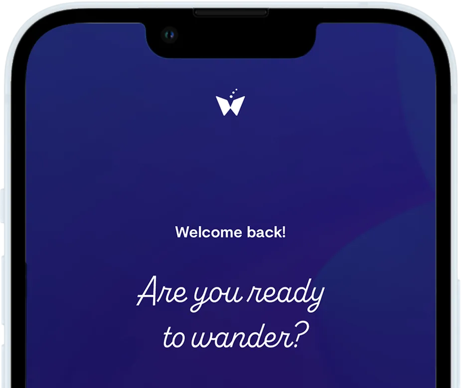 welcome screen on mobile