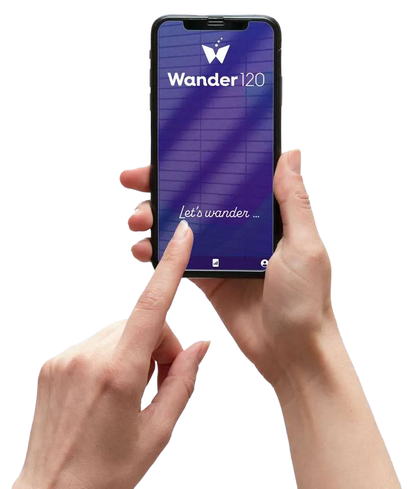 Wander120 app on iphone